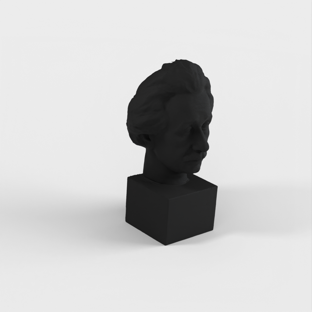 Scansione 3D del busto di Albert Einstein - Statua in bronzo per la stampa