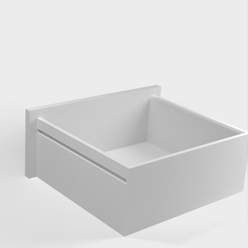 Organizer da bagno di design con cassetto e spazio laterale per dischetti di cotone