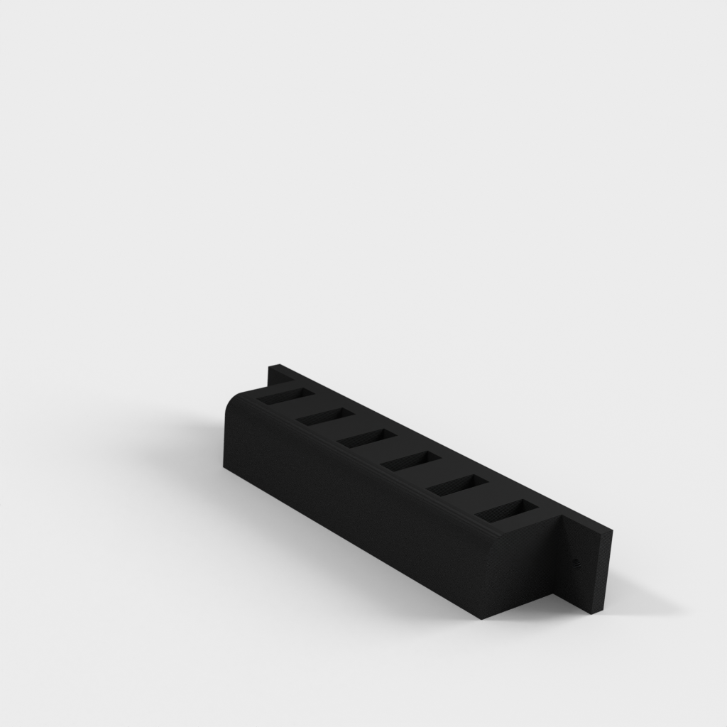 Rack USB per 6 chiavette USB con possibilità di montaggio su scrivania o parete