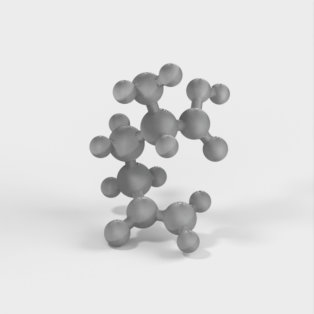 Modello molecolare - Glutammina - Modello in scala atomica