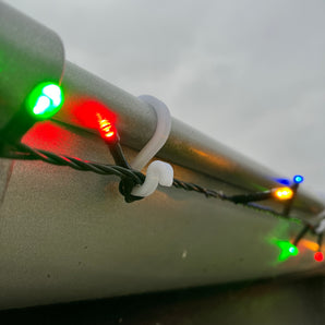Gancio per luci di Natale per grondaia in zinco (10 pezzi)