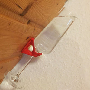 Elegante porta bicchieri da champagne per montaggio a parete