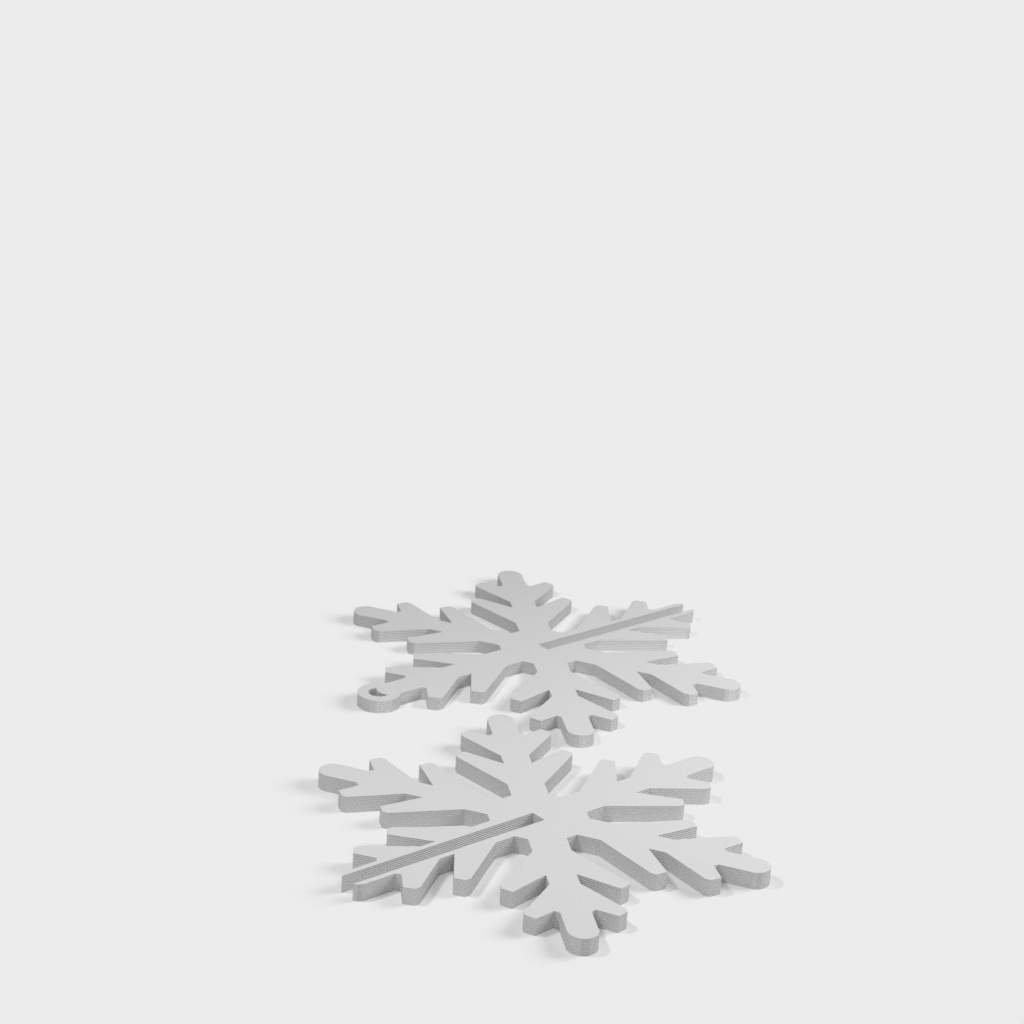 Ornamenti per decorazioni natalizie con fiocchi di neve 3D (3 tipi)