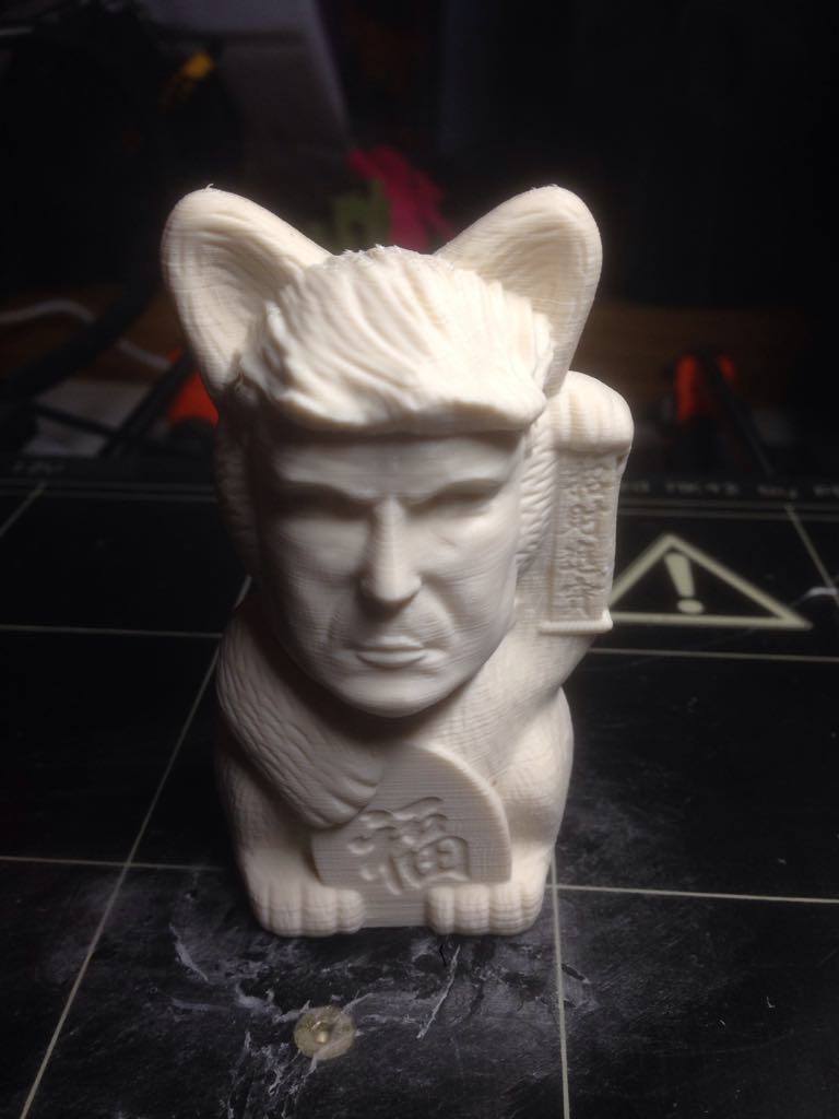 'Gatto Trump: statua divertente del gatto e di Trump'.