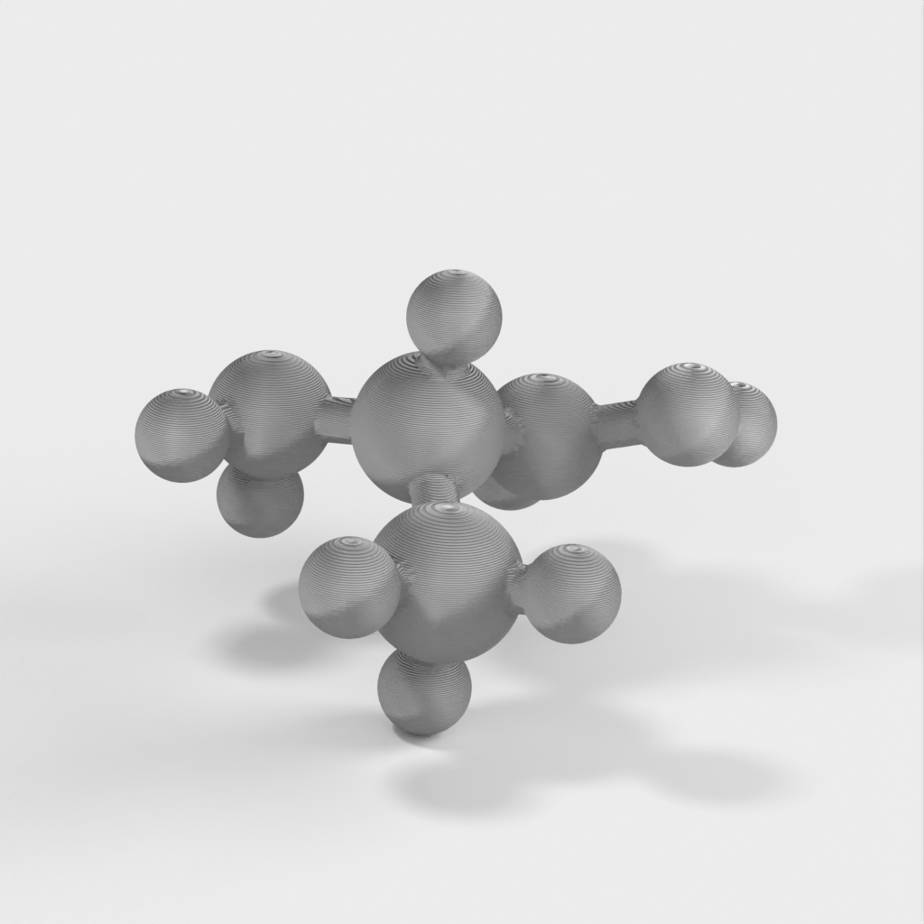 Modellazione molecolare dell'alanina su scala atomica