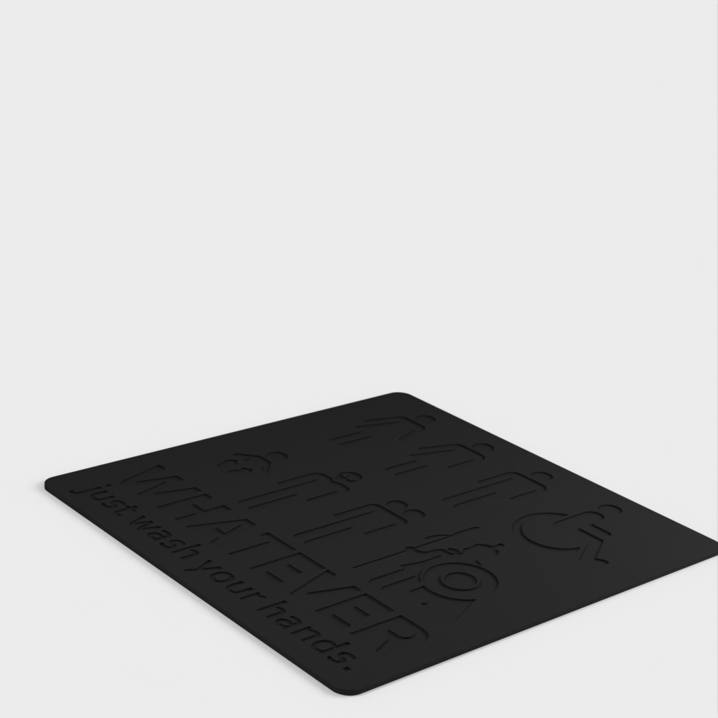 Cartello per bagno bicolore: spessore 1 mm e 1,2 mm