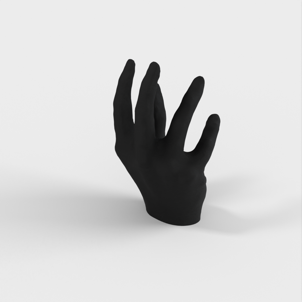 Supporto per iPhone scansionato in 3D a forma di mano