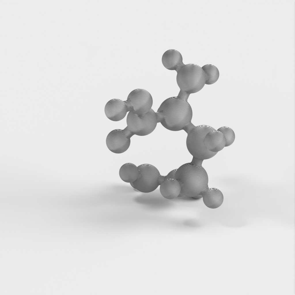 Modello molecolare - Glutammina - Modello in scala atomica
