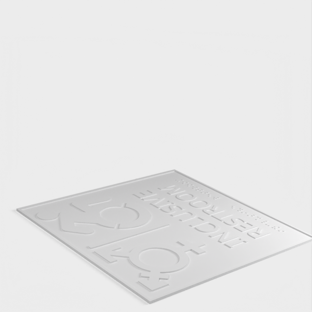 Incluso cartello WC con Braille