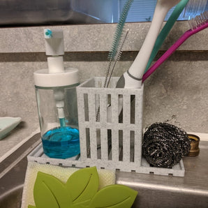 Pratico organizer per lavello da cucina per detersivo per piatti e spugna