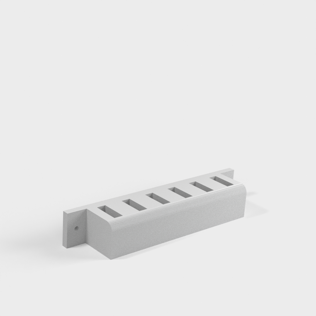 Rack USB per 6 chiavette USB con possibilità di montaggio su scrivania o parete