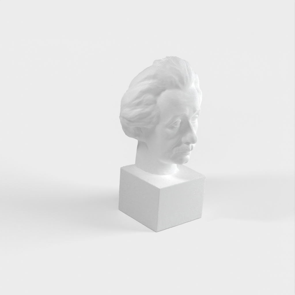 Scansione 3D del busto di Albert Einstein - Statua in bronzo per la stampa