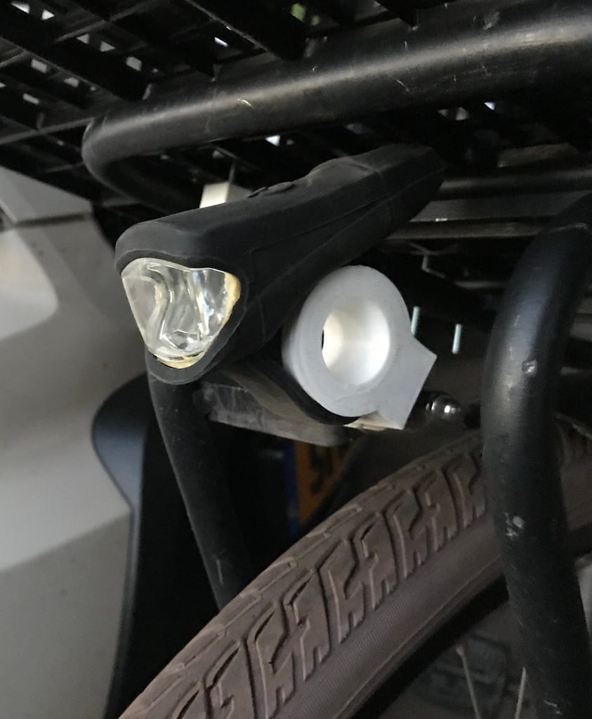 Supporto per luce per bicicletta regolabile