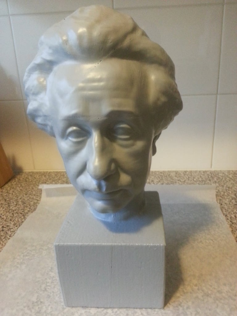 Scansione 3D del busto di Albert Einstein - Statua in bronzo per la stampa