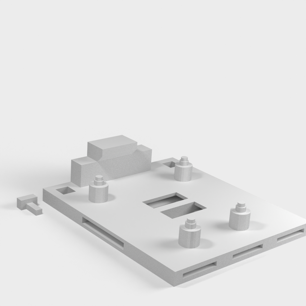 Piastra di montaggio Arduino Mega 2560 R3 stampabile in 3D con coperchio opzionale