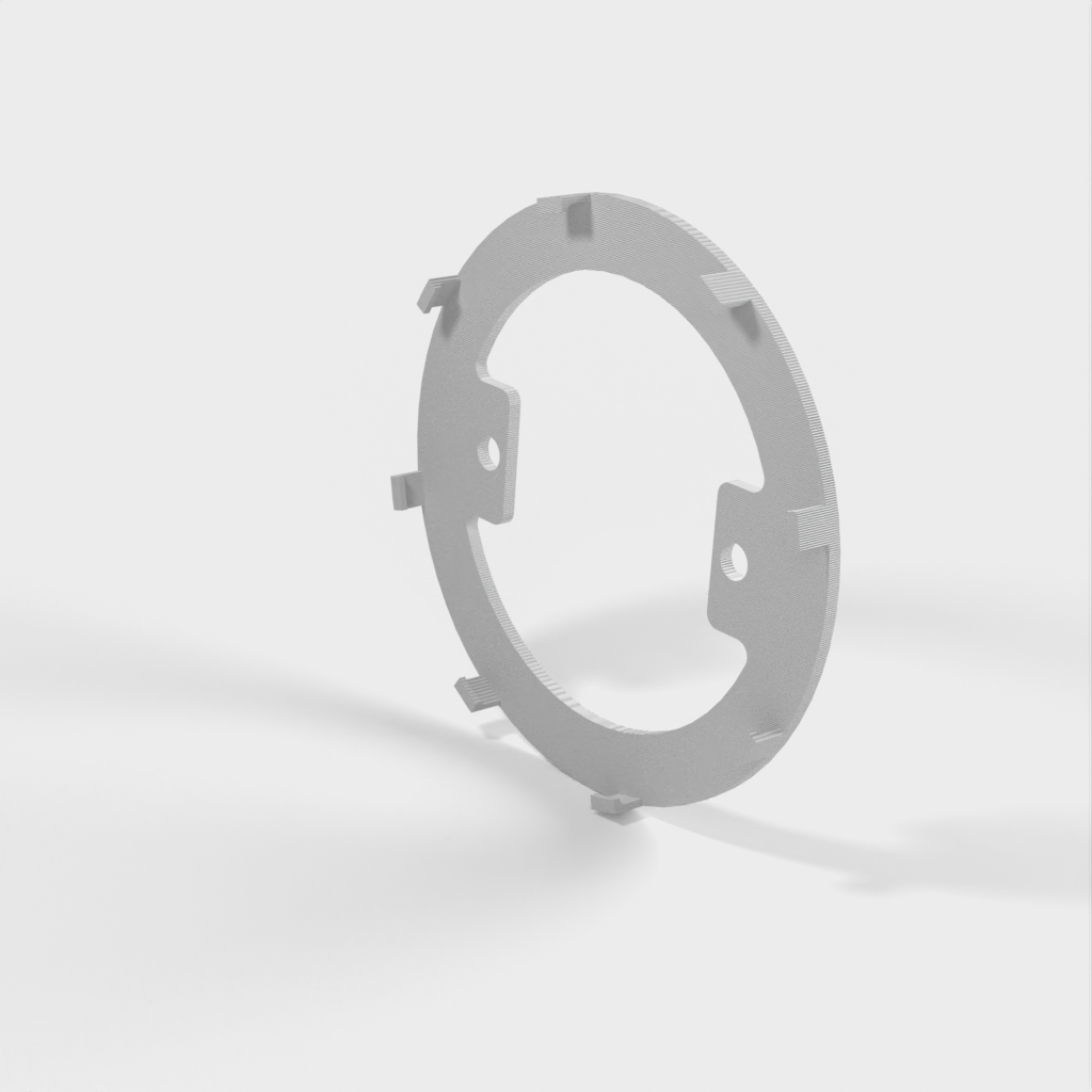 Supporto per anello LED da 80 mm con fori di montaggio da 50 mm