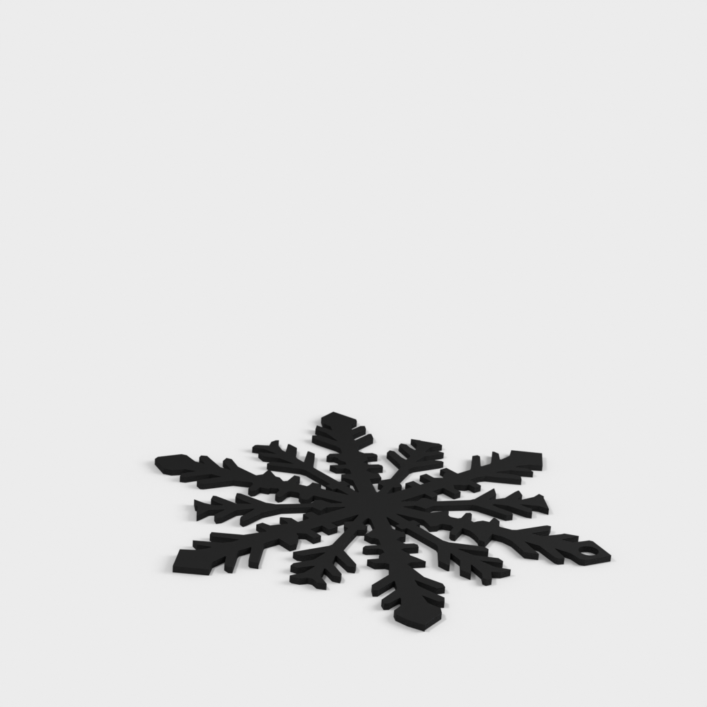 Ornamento per albero di Natale con fiocco di neve