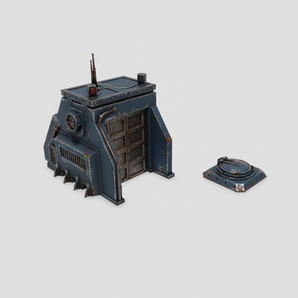 Ingressi bunker per giochi da tavolo e terreno grimdark