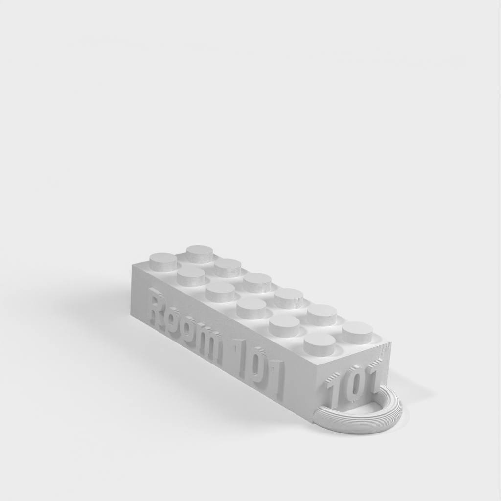 Portachiavi personalizzato con etichetta di testo compatibile LEGO