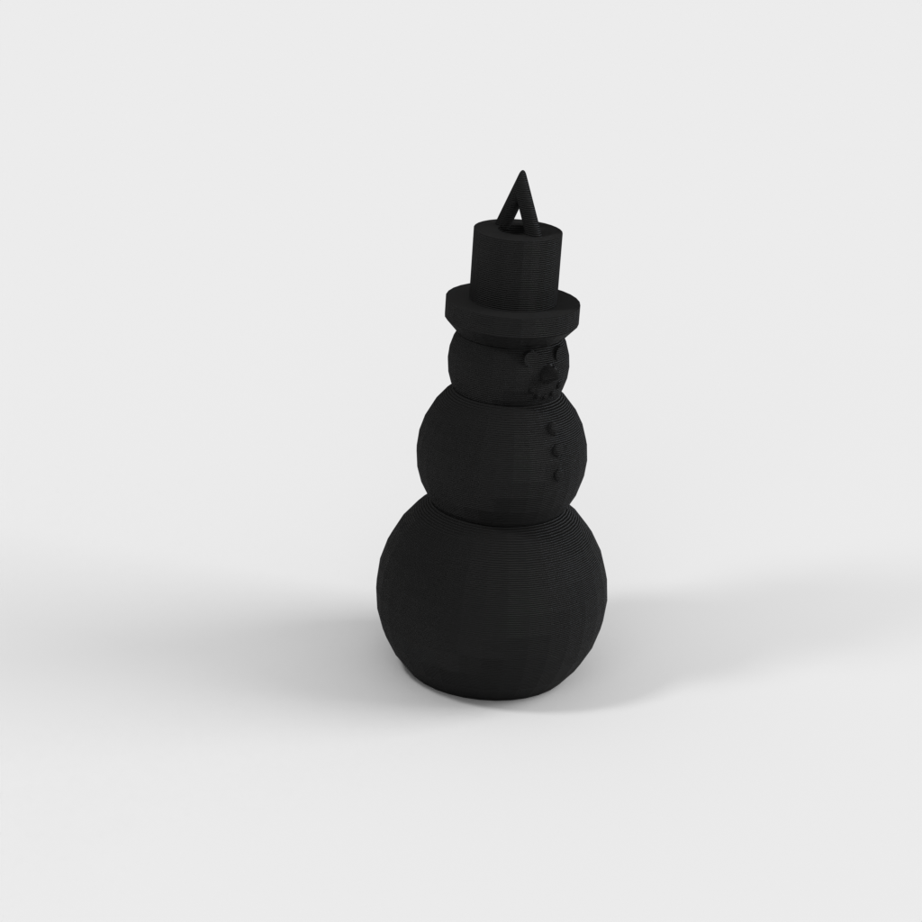 Ornamento per l&#39;albero di Natale: pupazzo di neve stampabile