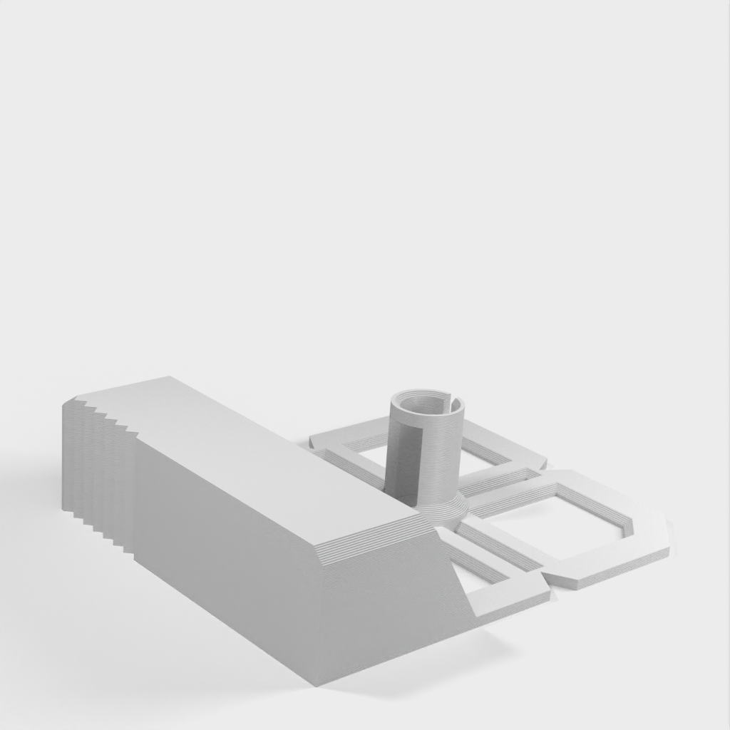 Guida per foratura a muro con aspiratore di polvere e inserti per diverse dimensioni di foro