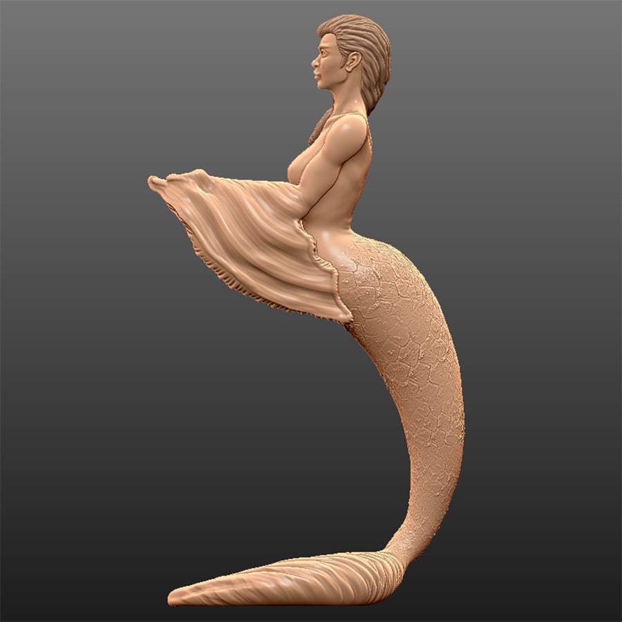 Supporto per cuffie a forma di sirena e scultura decorativa
