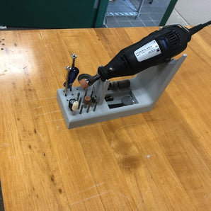 Supporto Dremel con organizer per punte e supporto per cavi
