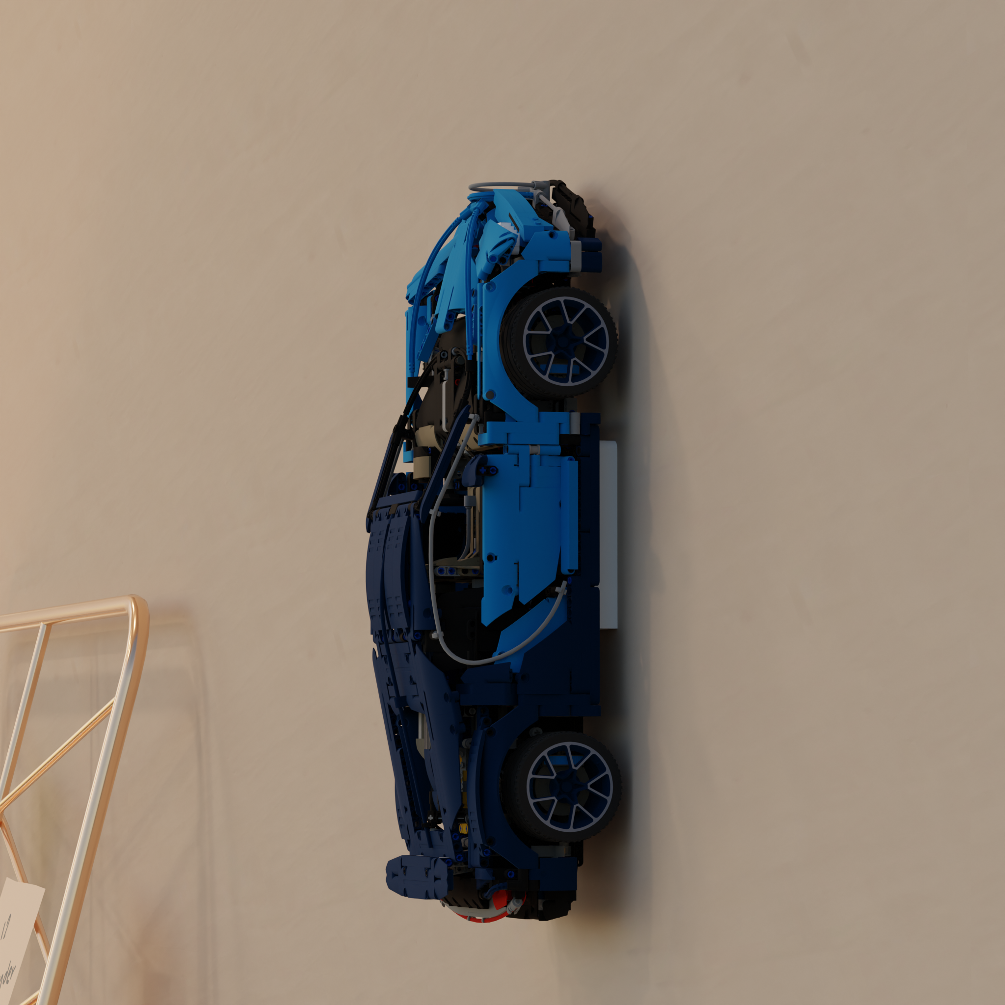 Installazione a parete per Lego Technic Bugatti