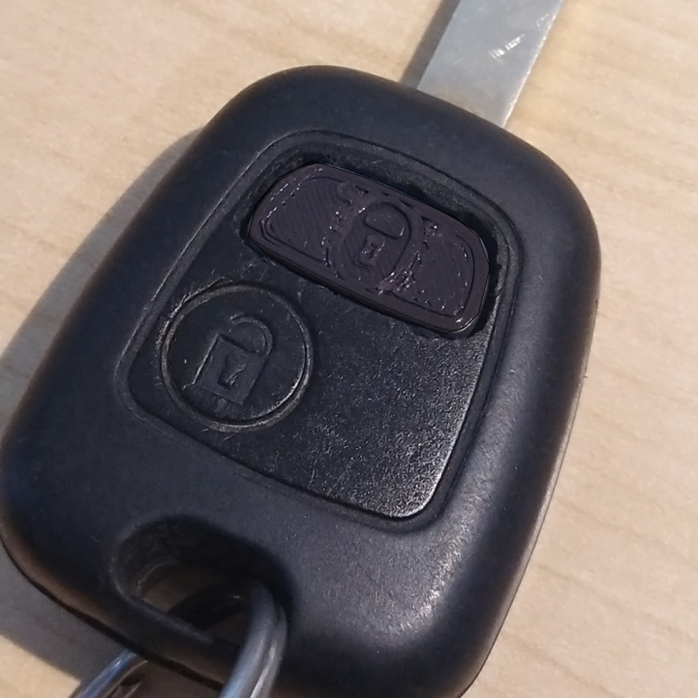 Set pulsanti di ricambio per chiave auto Citroen C1 / Toyota Aygo / Peugeot 107