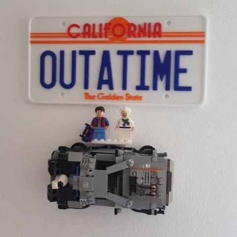 Supporto da parete per Lego DeLorean (21103)