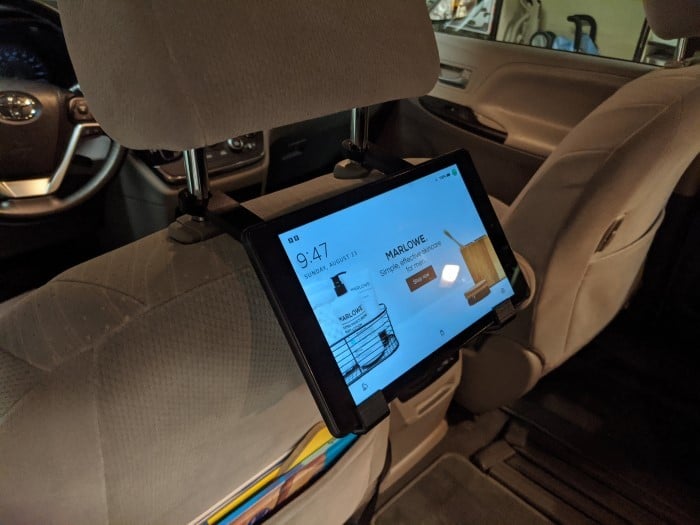 Supporto per tablet da auto semplice senza hardware (adatto per Kindle Fire e altri tablet)