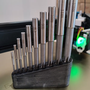 Pratica scatola portaoggetti per punte e alesatori (3-12 mm)
