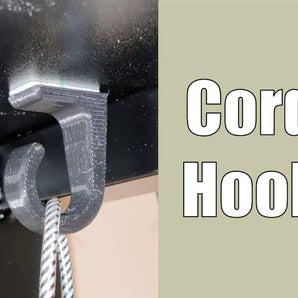 Gancio per cavi / Appendino per utilità - Da montare a parete o sotto il tavolo