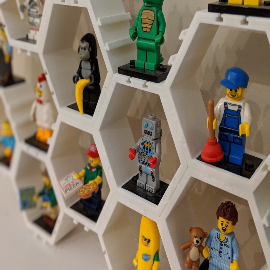 Sistema espositivo per minifigure Esagono