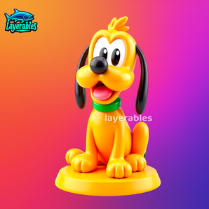 Statuetta 3D di Pluto Chibi – Simpatico oggetto da collezione Disney