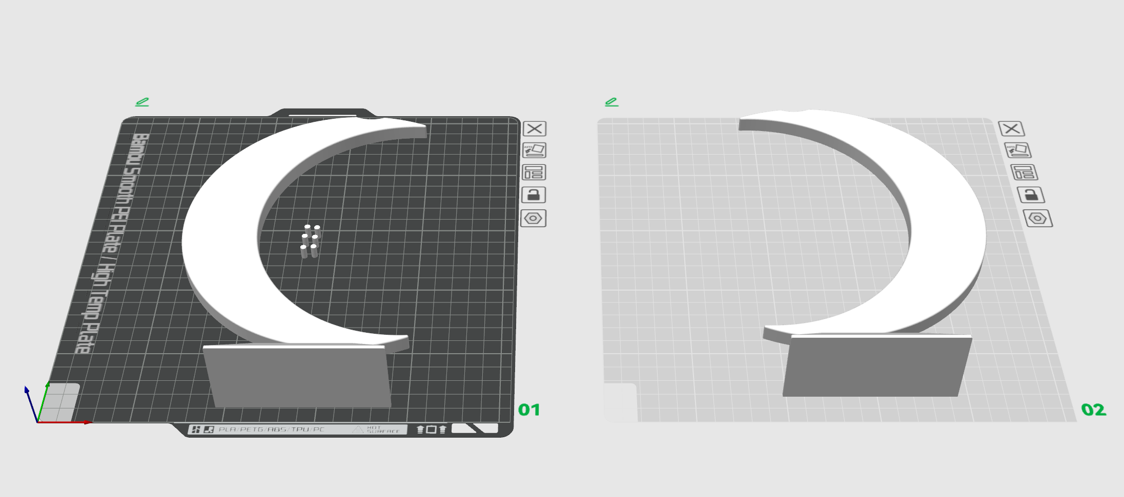 Supporto per cuffie a forma di mezzaluna / Supporto per cuffie Design Luna