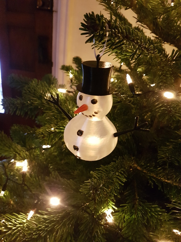 Pupazzo di neve in modalità vaso, edizione pallina di Natale