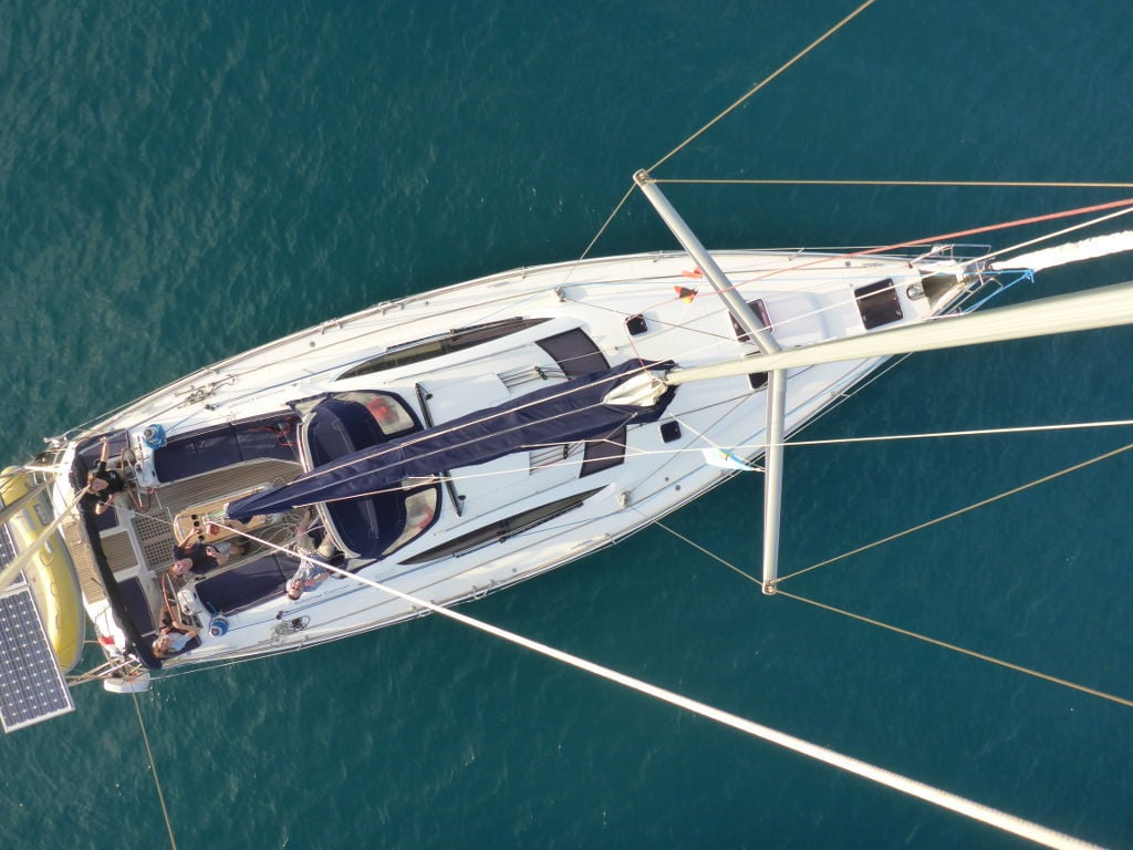 Carrello portacavi GoPro per yacht a vela