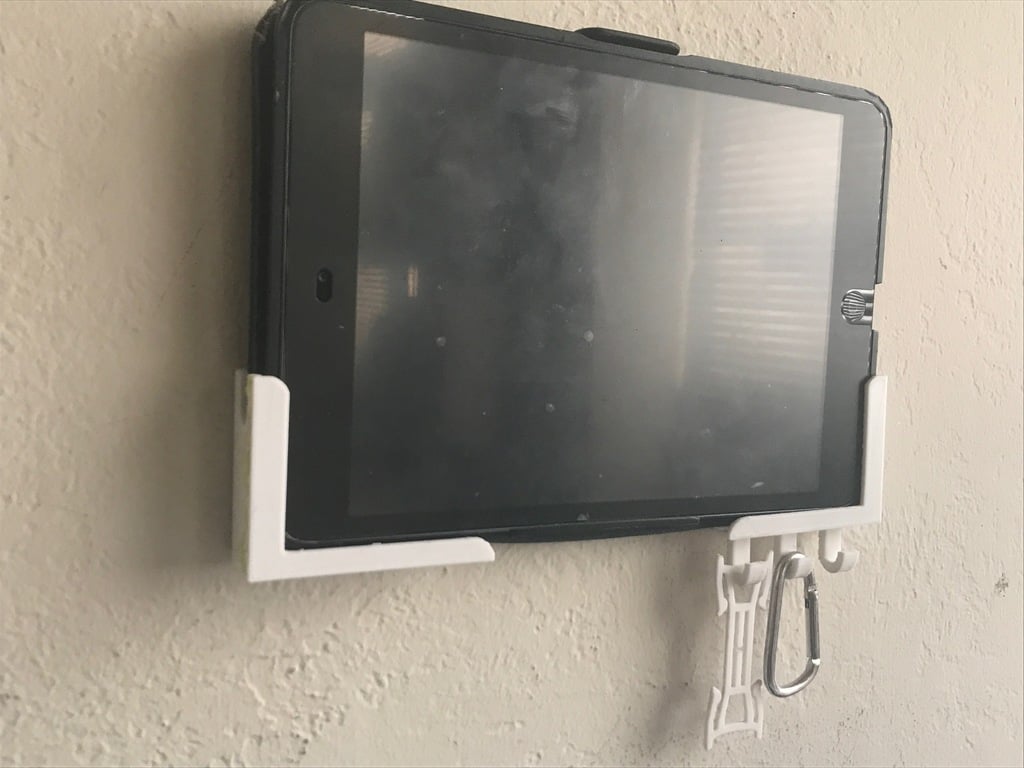 Supporto da parete per iPad mini in due parti con ganci