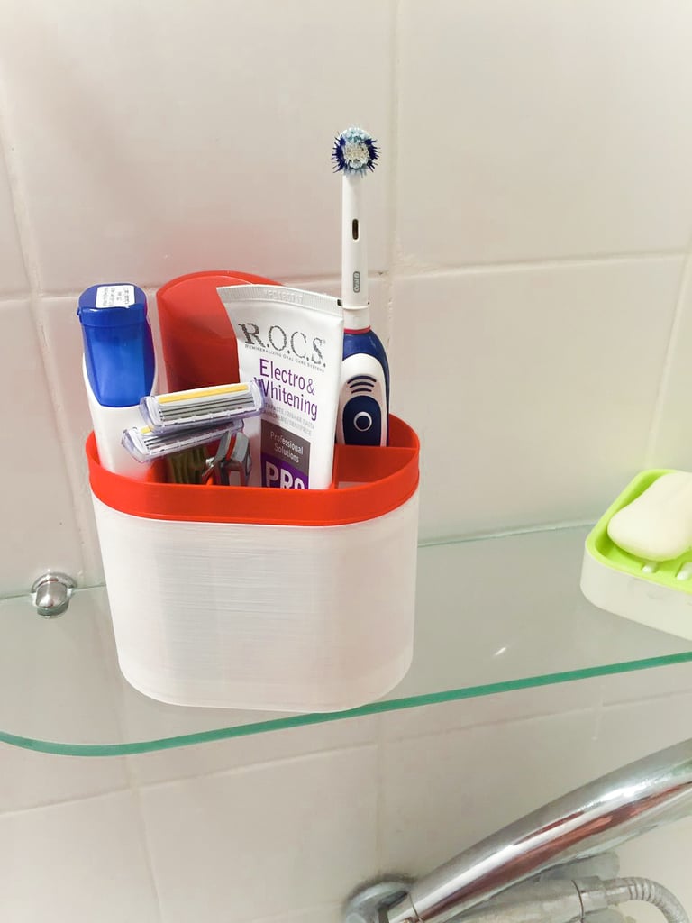 Scatola da bagno da viaggio per spazzolino da denti, dentifricio, shampoo e altro