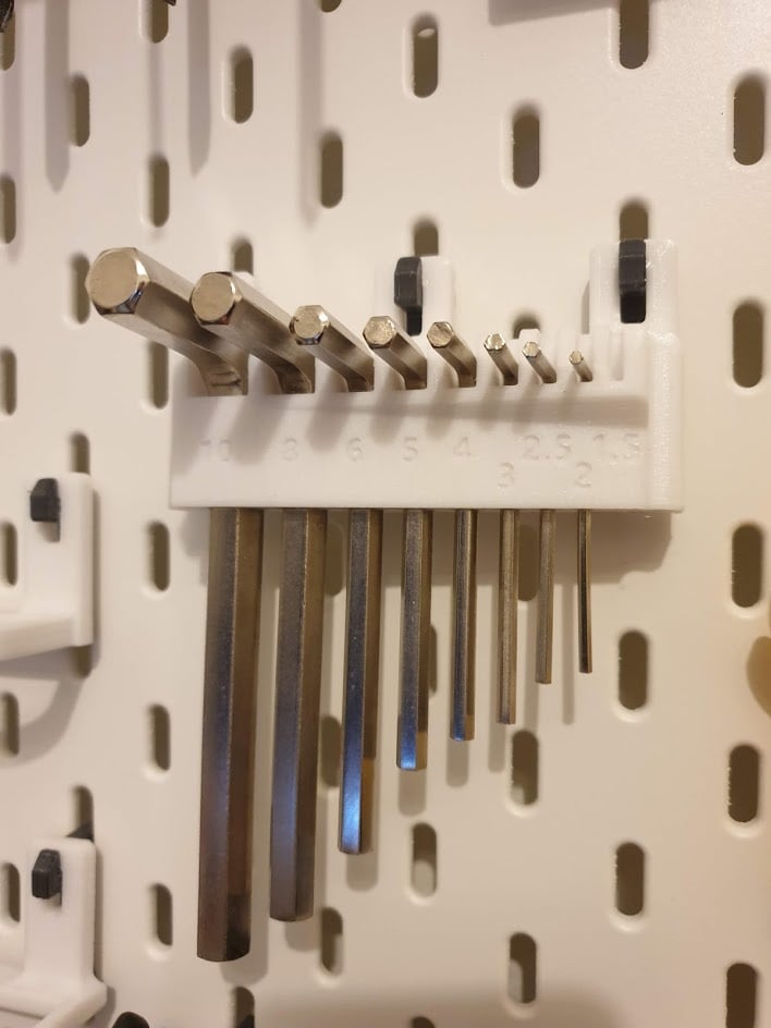 Portachiavi esagonale per IKEA Skadis