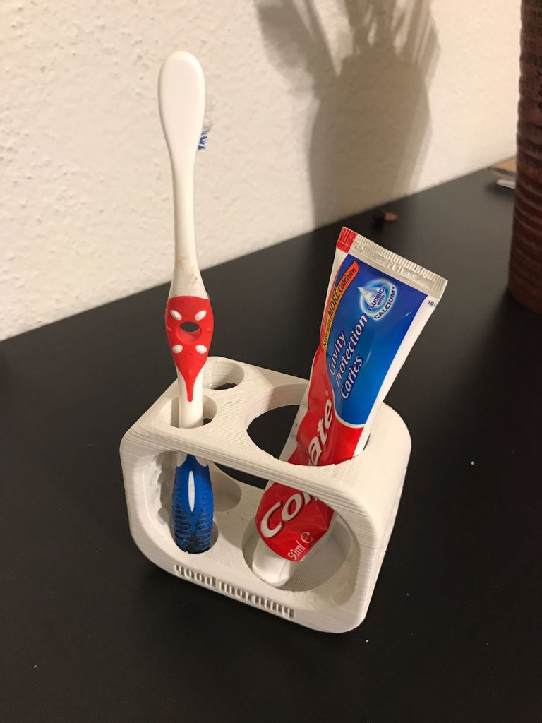 Portaspazzolino e dentifricio per 2 spazzolini da denti