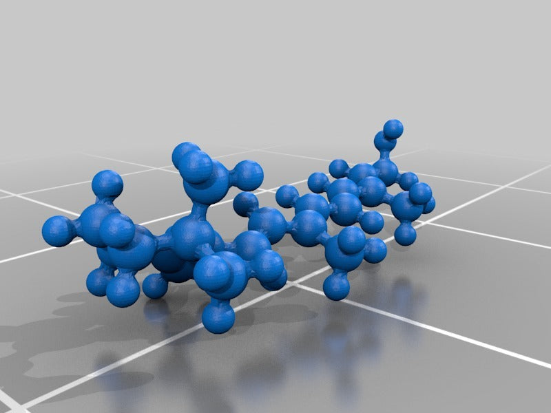 Modello molecolare del retinolo (vitamina A) - Modello in scala atomica