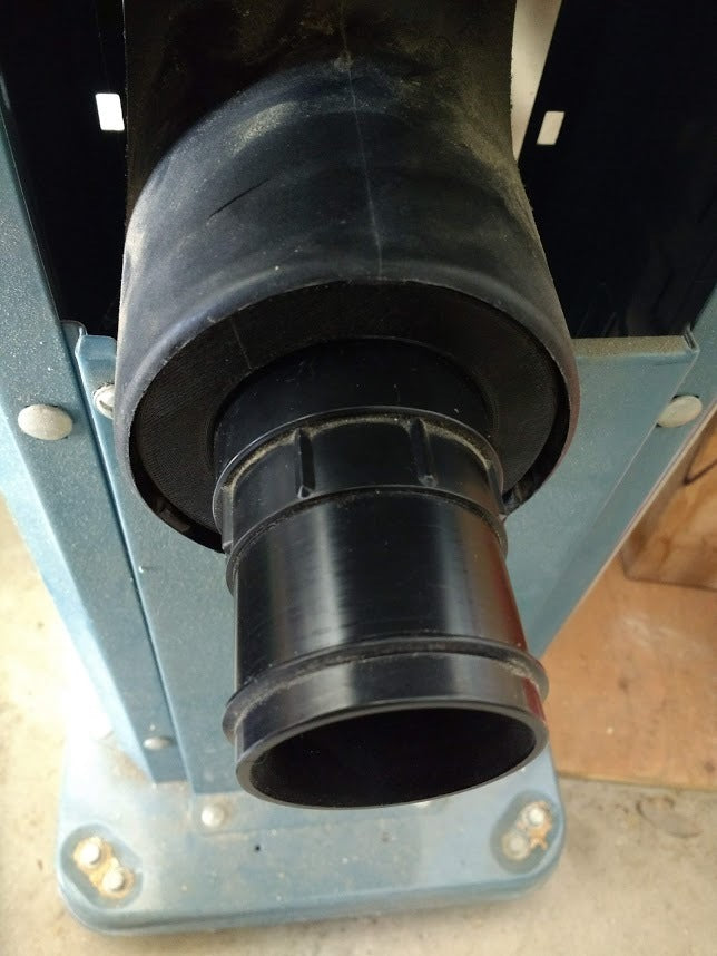 Adattatore per tubo flessibile per collettore di polveri Jet Shopline (diametro interno da 90 mm a diametro esterno 58 mm)