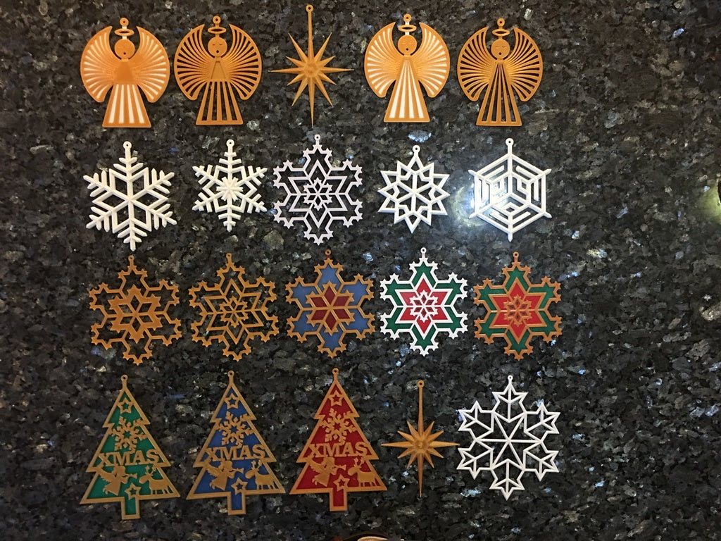 Angelo 1 - Ornamento per albero di Natale a 2 colori