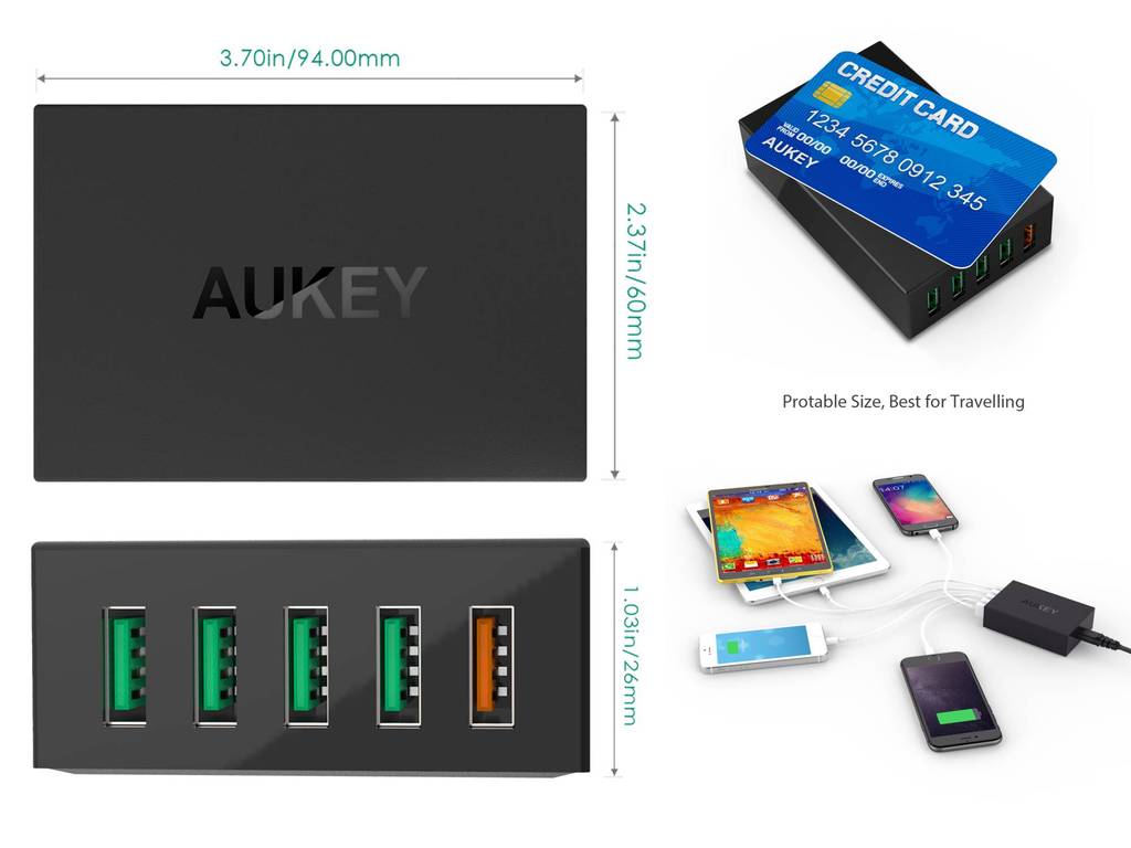 Tablet, telefono, smartwatch, supporto per scheda SD e caricatore USB