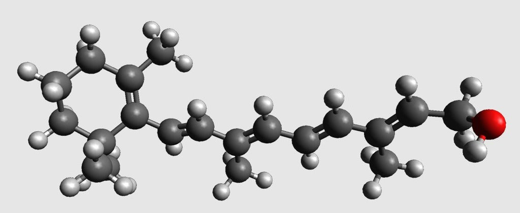 Modello molecolare del retinolo (vitamina A) - Modello in scala atomica