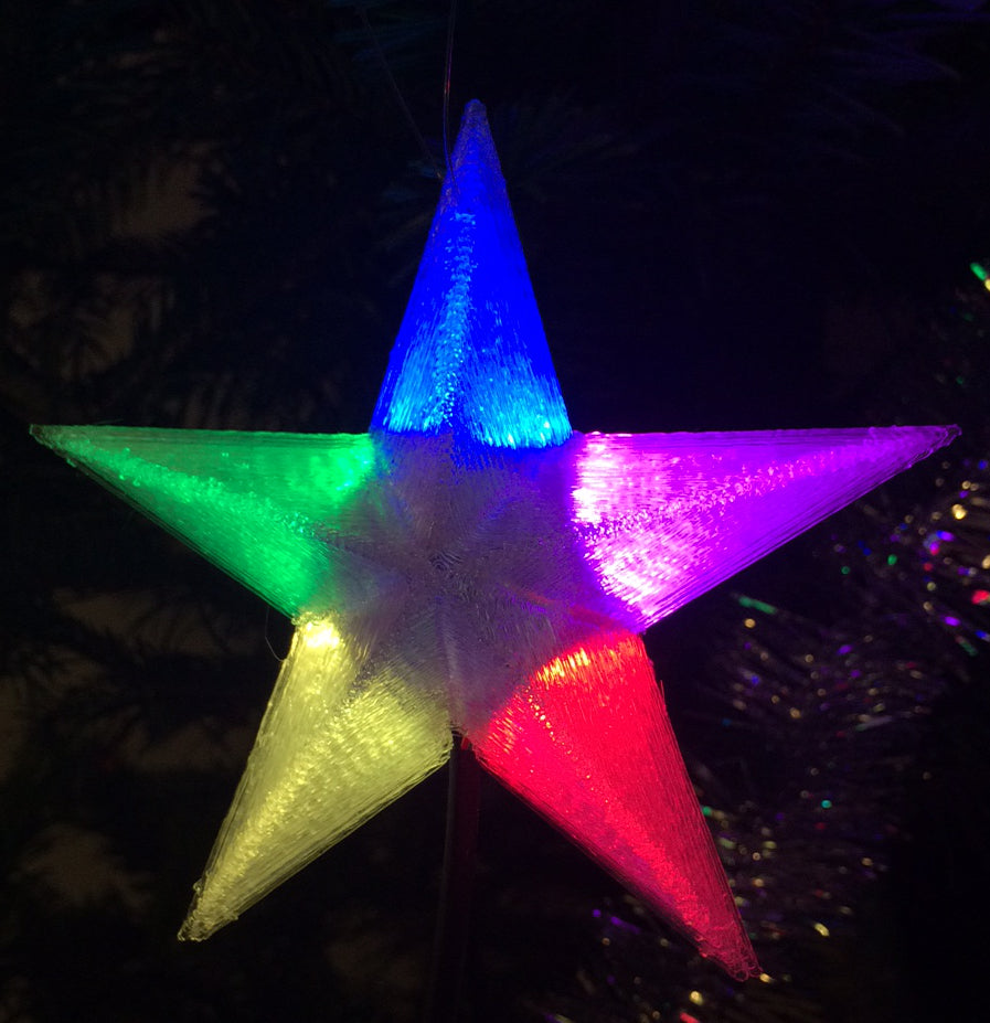 Ornamento Stella di Natale con luce LED multicolore