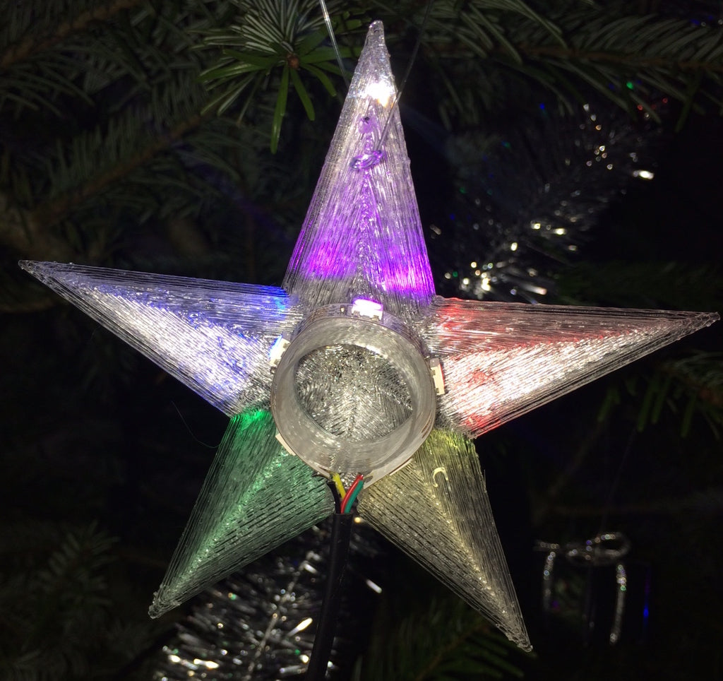 Ornamento Stella di Natale con luce LED multicolore