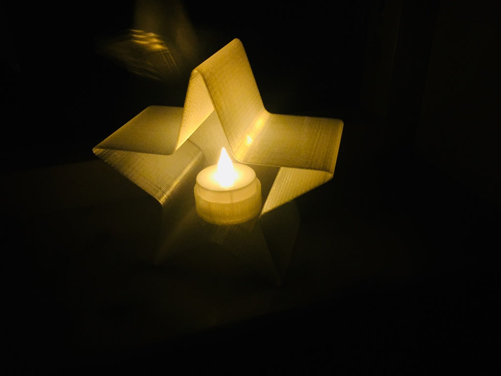 Decorazione natalizia: Stella di Natale per luci LED o candele LED